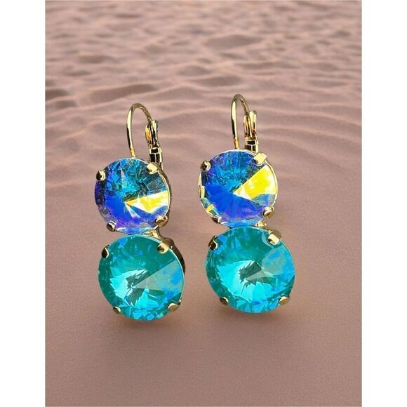 Handcrafted Earrings with Swarovski Crystal - Picture 2 of 7